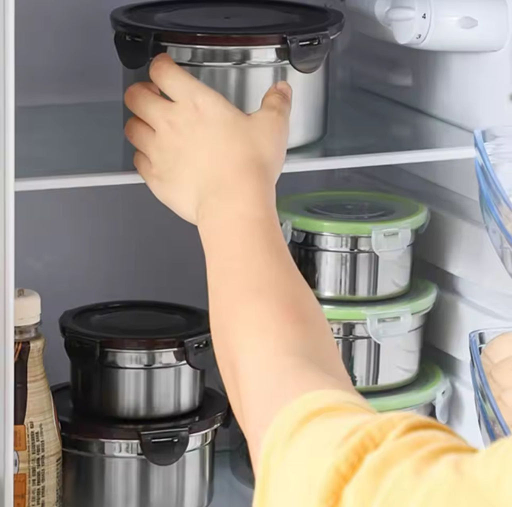 3 Pcs Korean Style Sealed Stainless Steel Food Preservation Box