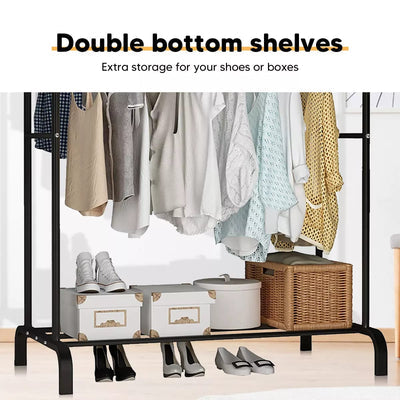 Double Pole Metal Cloth Stand