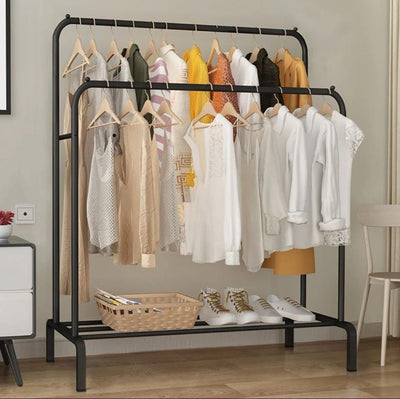 Double Pole Metal Cloth Stand