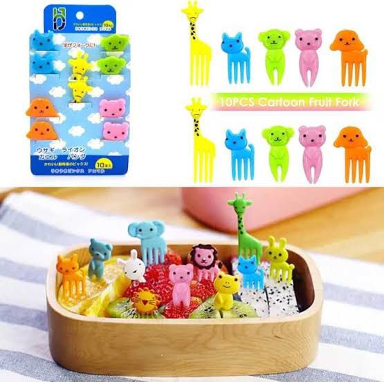 10 Pcs Kids Fork Fruit Fork