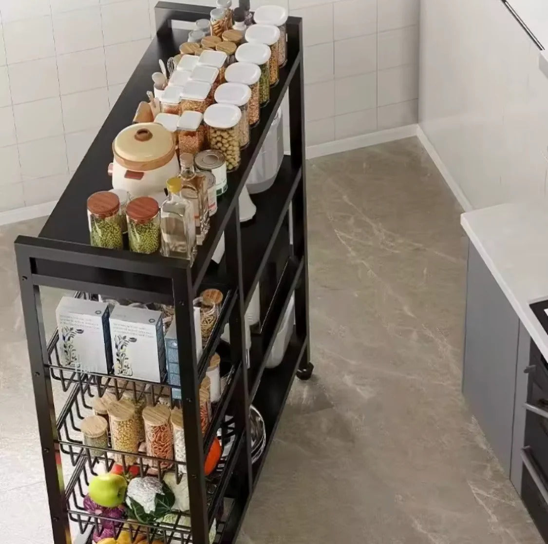 Multifunctional Storage Rack with Wheels
