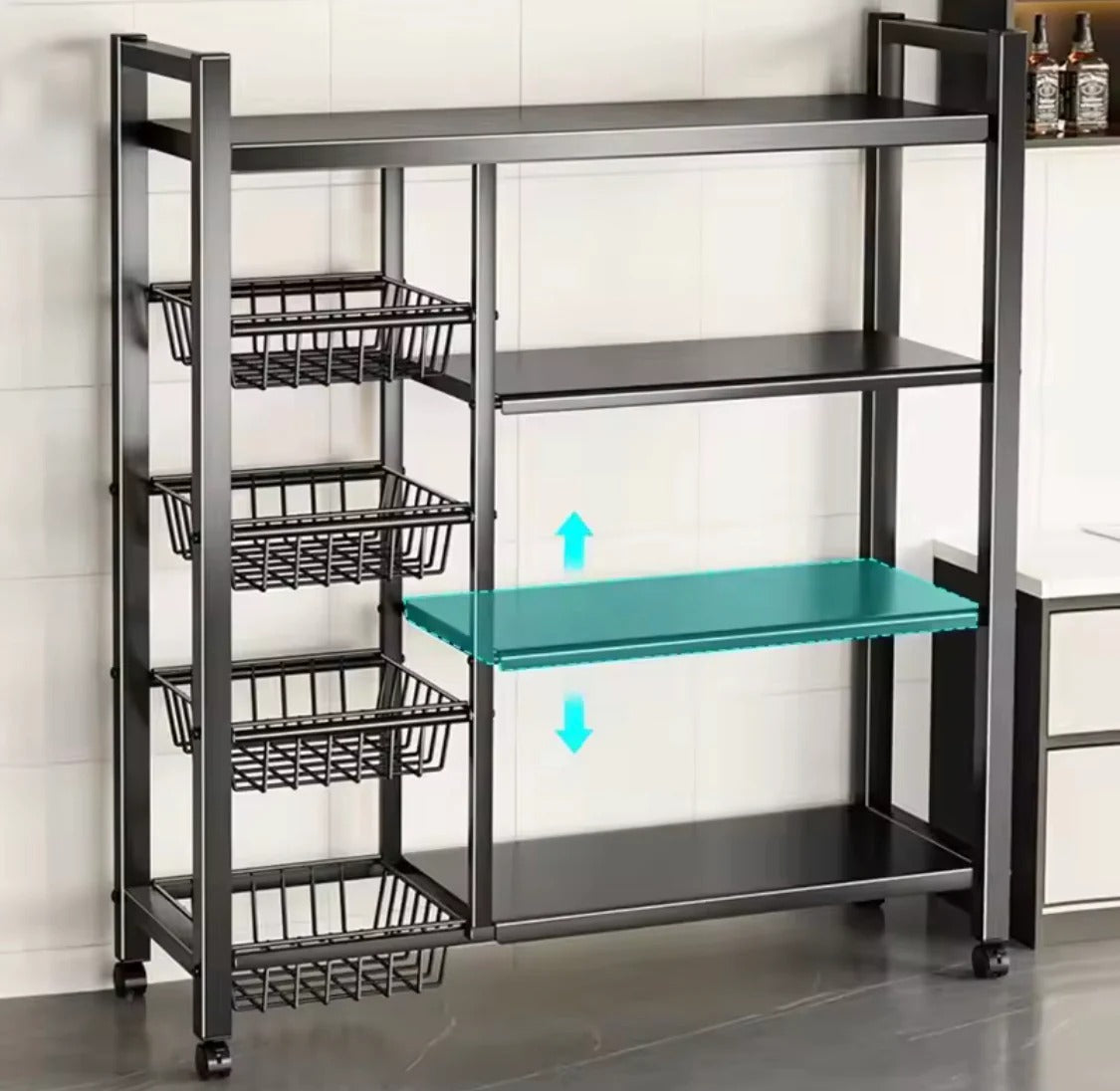 Multifunctional Storage Rack with Wheels