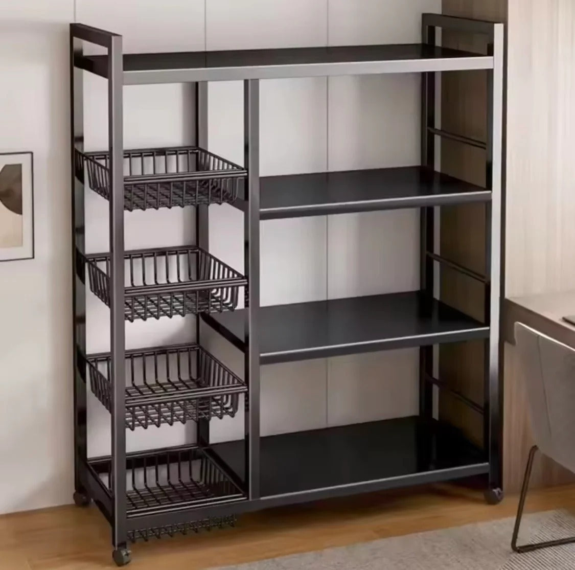 Multifunctional Storage Rack with Wheels