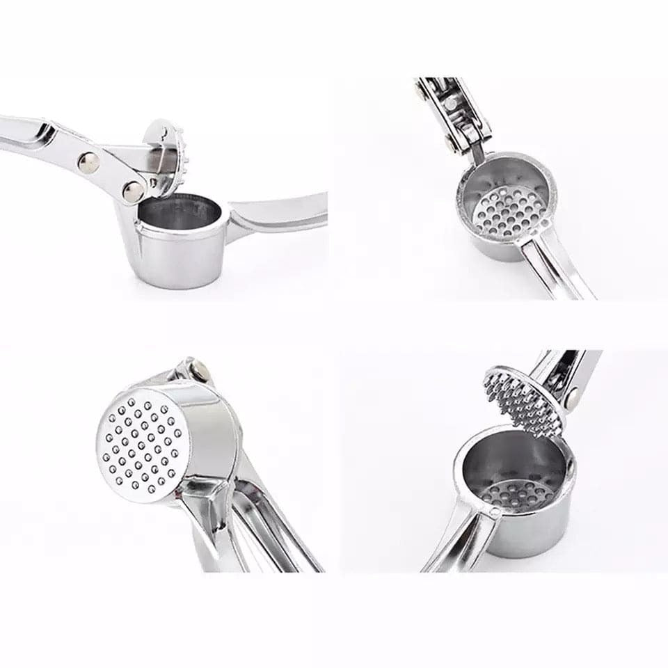Stainless steel garlic press