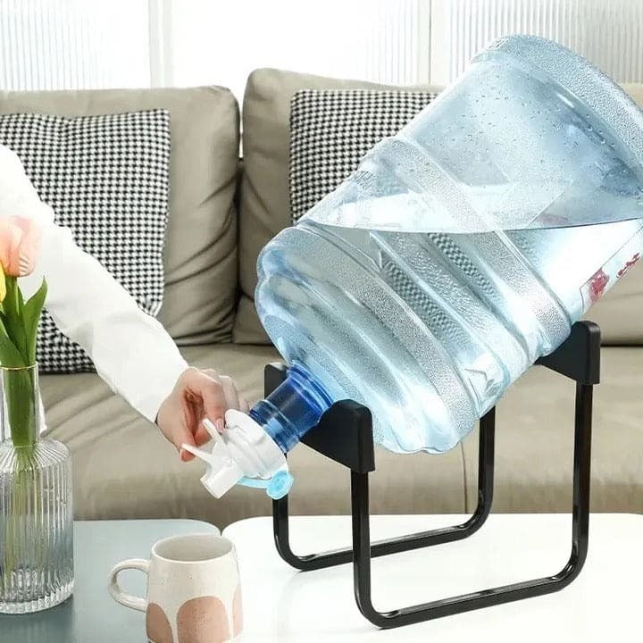 METAL STAND 19L WATER BOTTLE WITH WATER TAP WITH NOZZLE