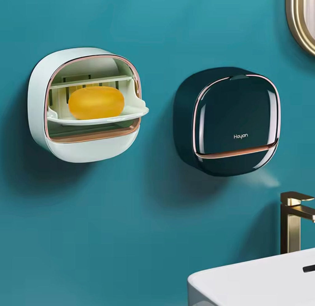Wall Mounted Soap Box With Flip Cover