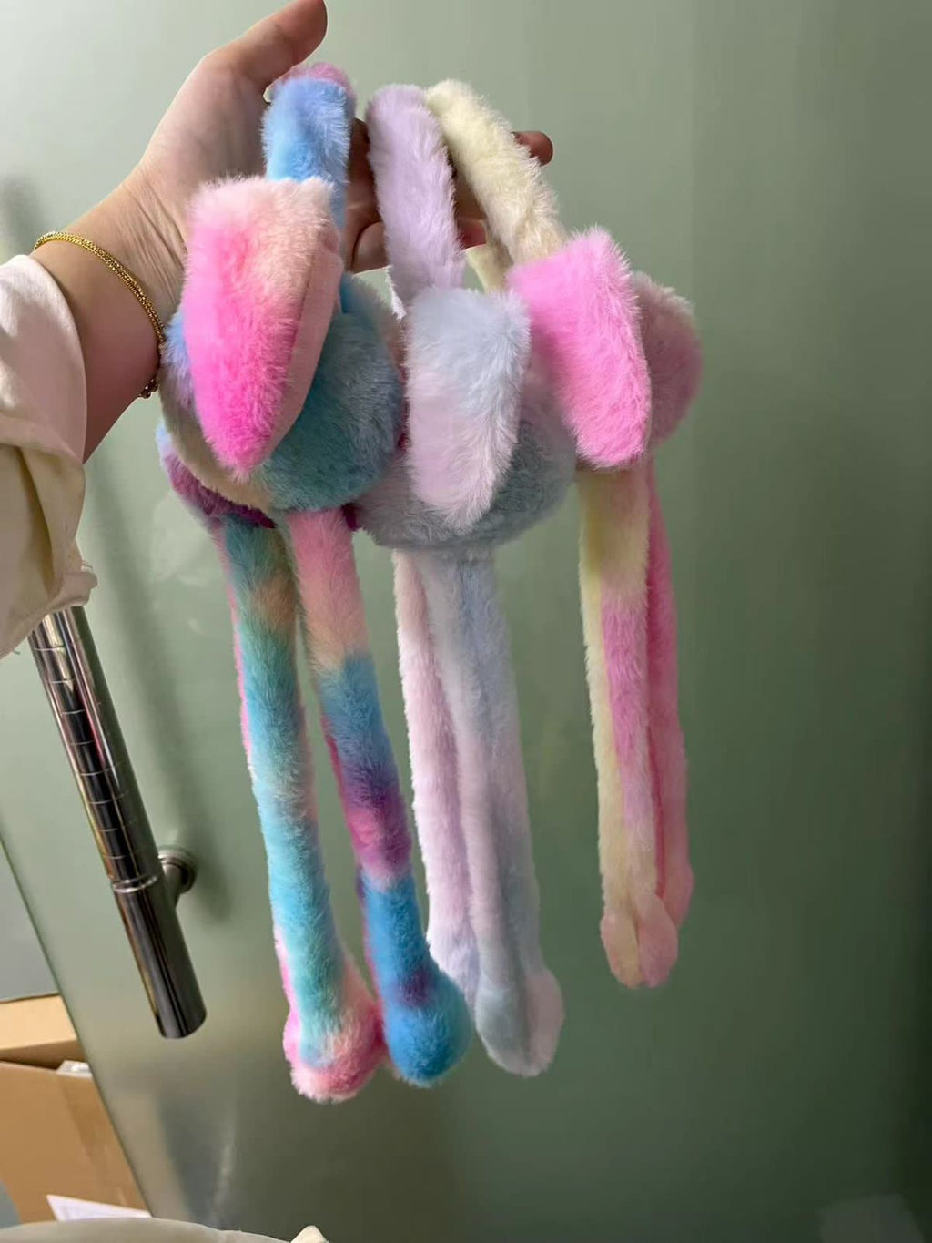 Premium Cute Bunny Earmuffs with Plush Moving Ears