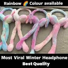 Premium Cute Bunny Earmuffs with Plush Moving Ears