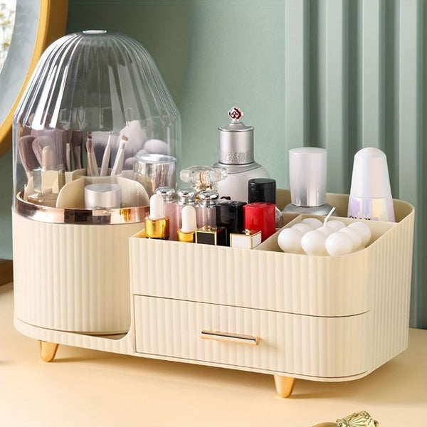 Rotating Brush Holder & Cosmetic Organizer