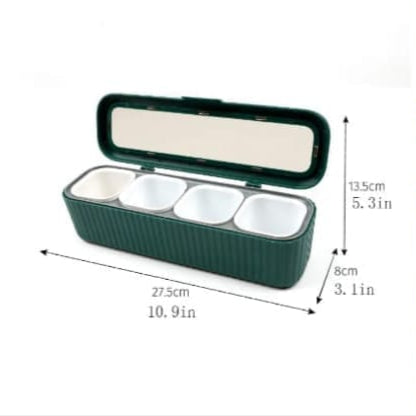 4 Grids Kitchen Spice Organizer Box