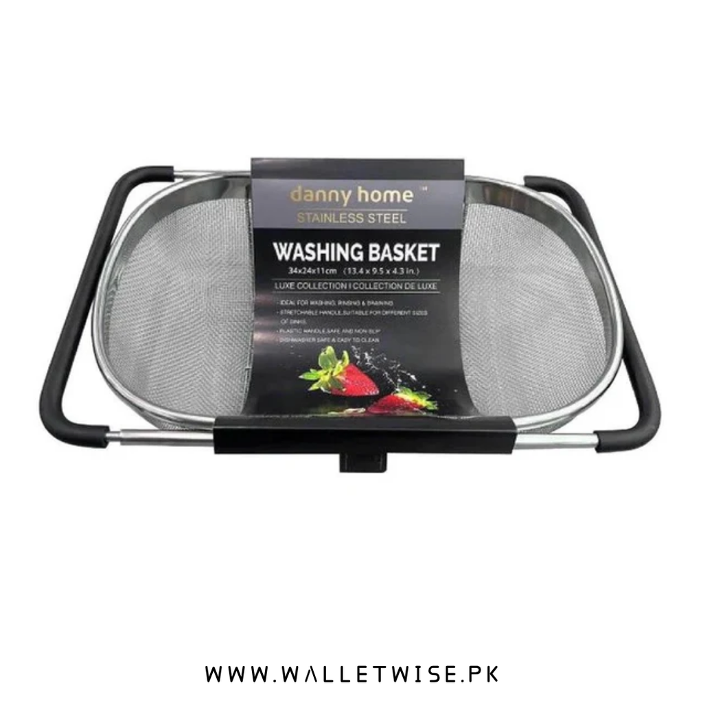 Danny Home Expandable Stainless Steel Drain Basket for Kitchen Sink