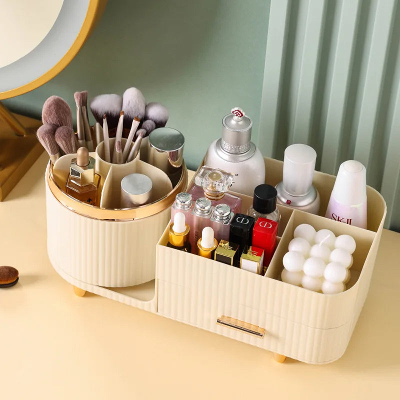 Rotating Brush Holder & Cosmetic Organizer