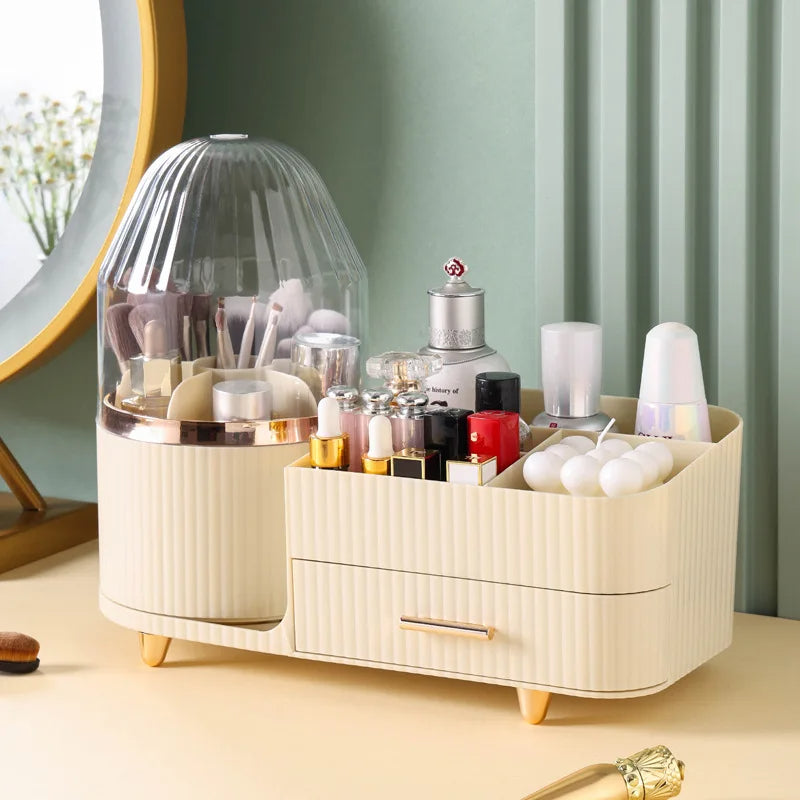 Rotating Brush Holder & Cosmetic Organizer