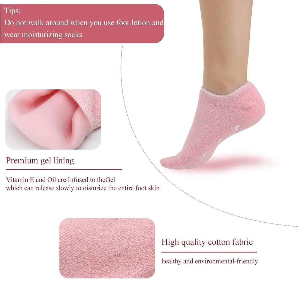 Silicone Moisturizing Gel Socks - Pair