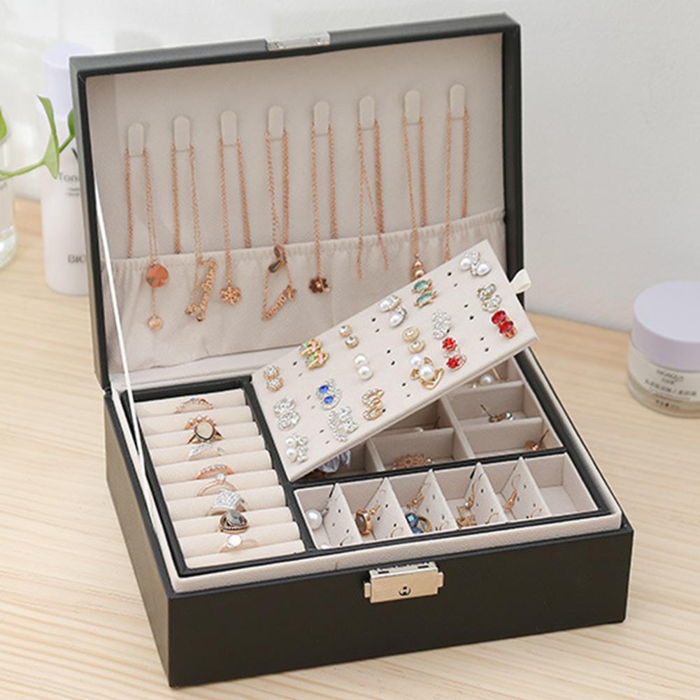 2Layer Leather Jewelry Organizer