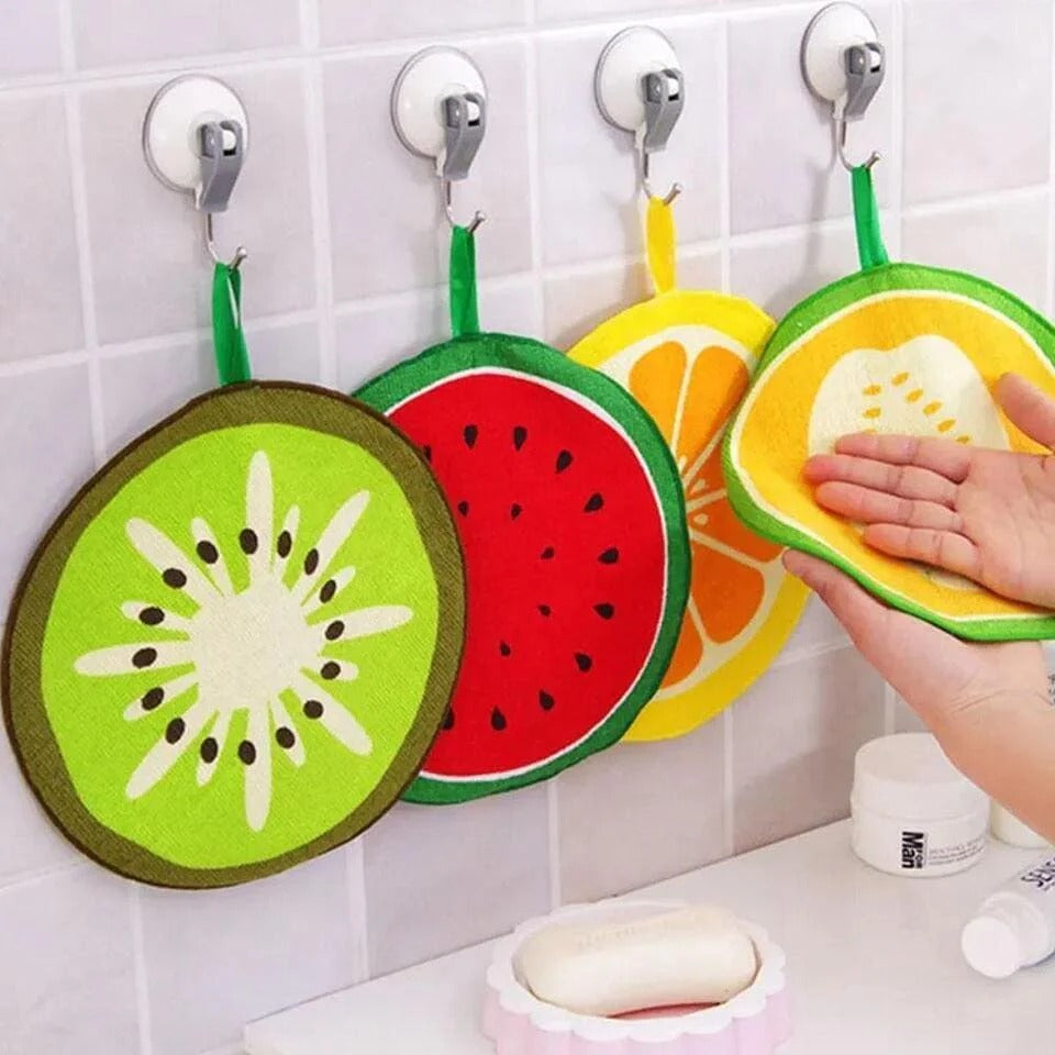 Set Of 4 Fruity Kitchen Cloth