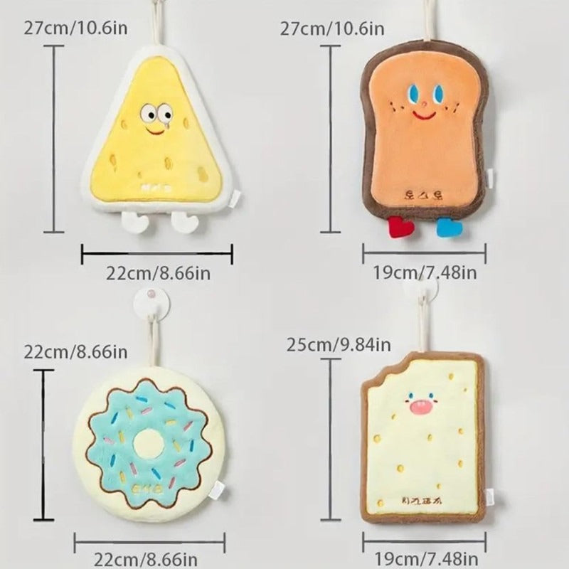 2 Pc Cute Cartoon Character Hanging Towel