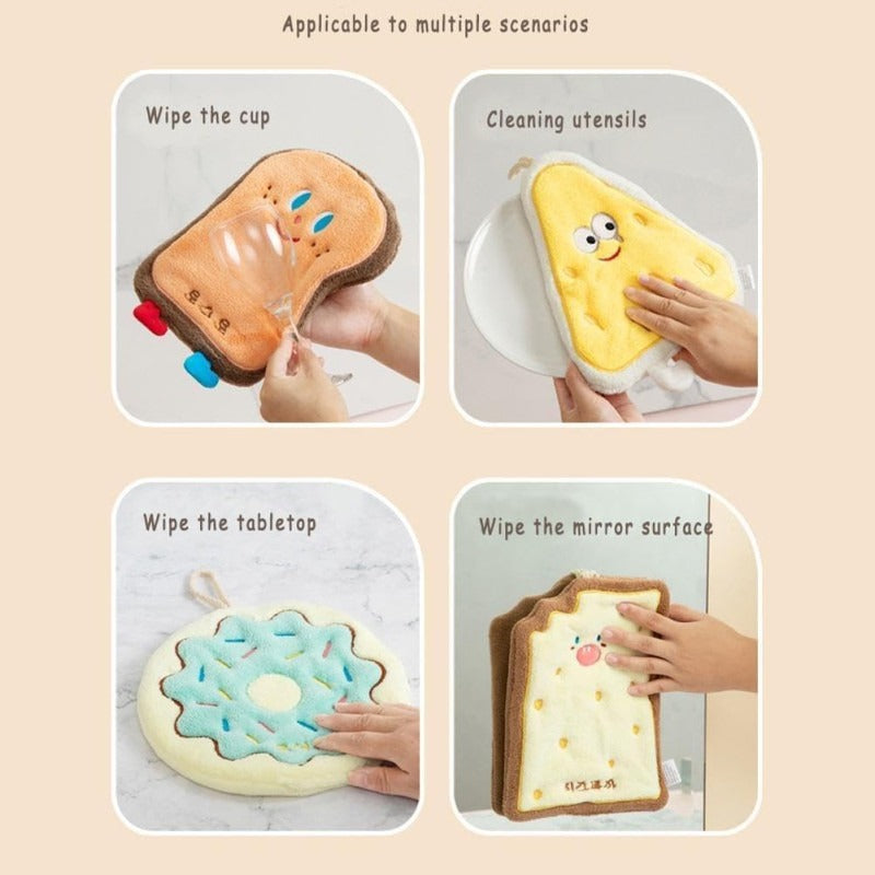 2 Pc Cute Cartoon Character Hanging Towel