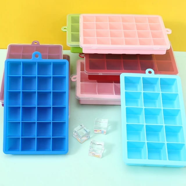 15-Grid Ice Cube Tray with Lid