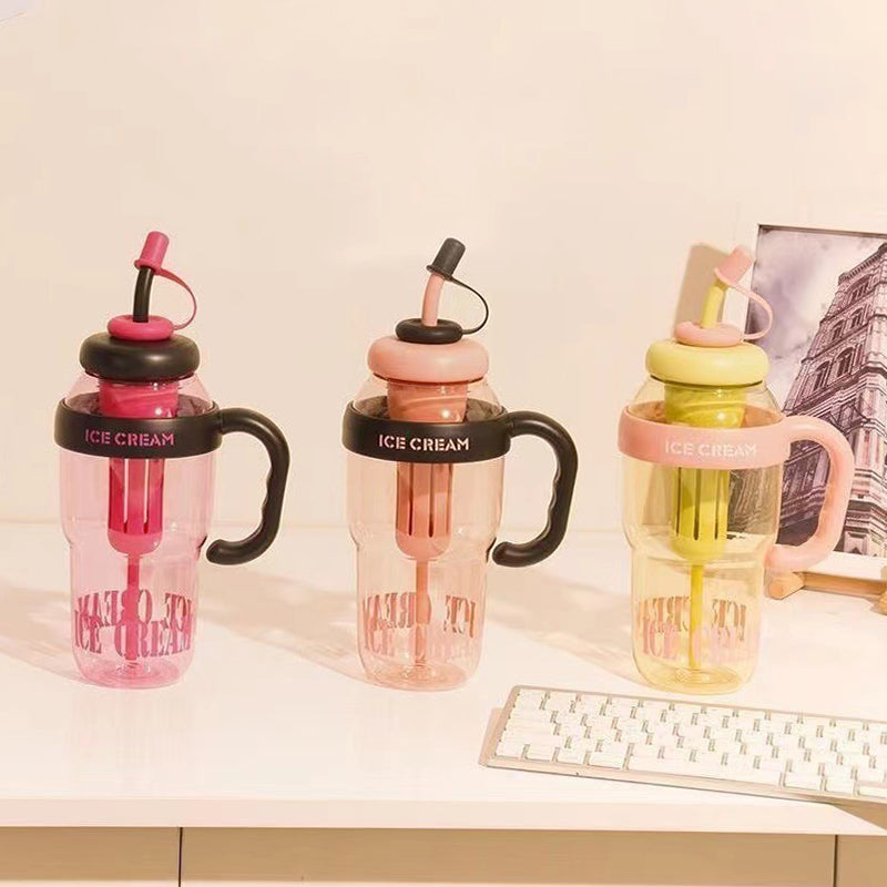 Ice Cream Cup with Straw
