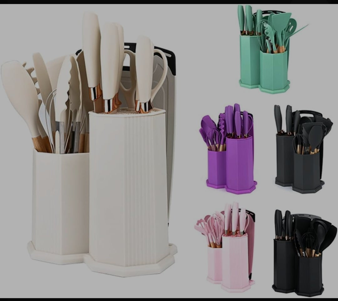 19 Piece Kitchenware Utensils & Knife Set