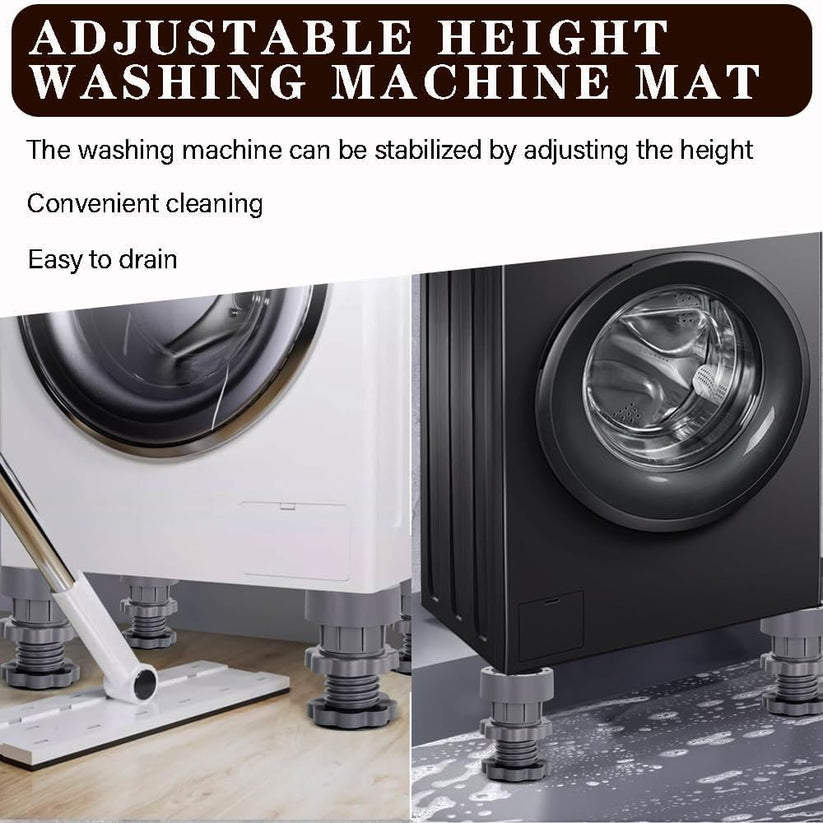 Adjustable Anti-Vibration Washing Machine Stand (Set of 4)