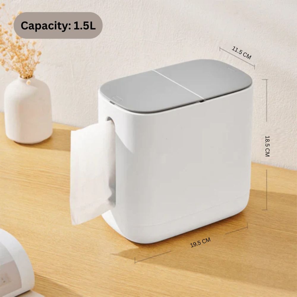 Ecoco 2-in-1 Tissue Holder with Mini Trash Bin