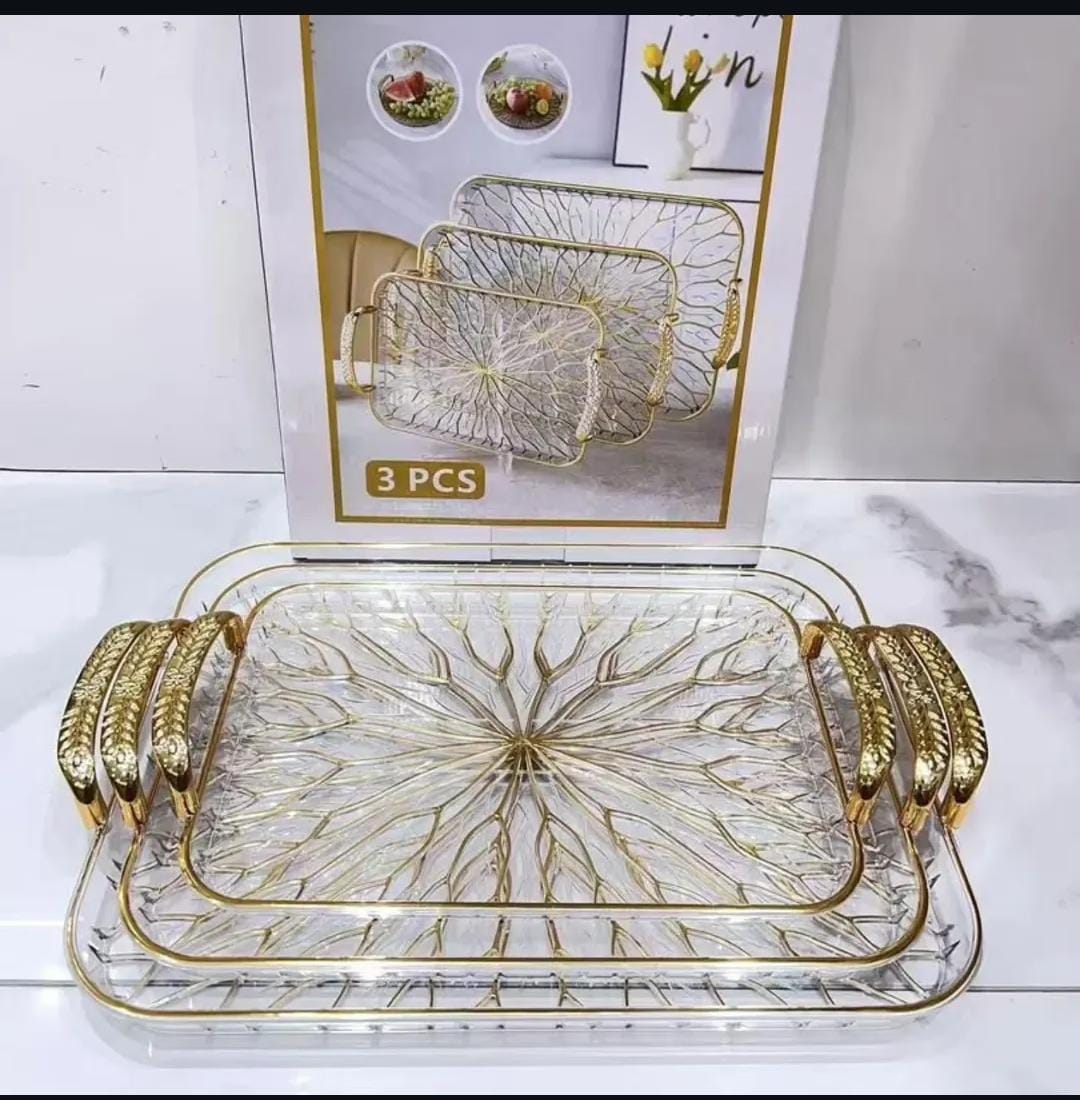Golden Branch Food Service Tray Set (3-Piece)