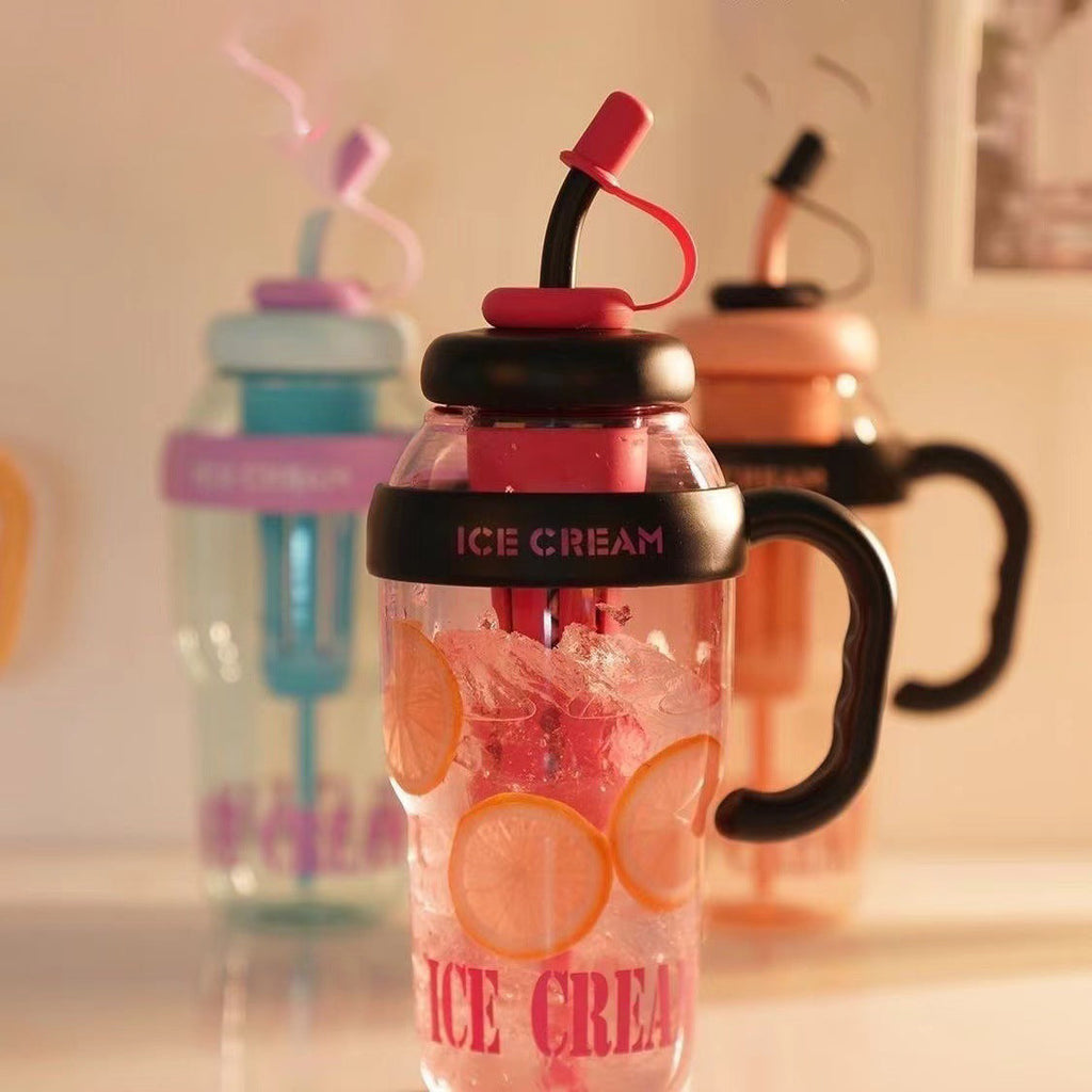 Ice Cream Cup with Straw