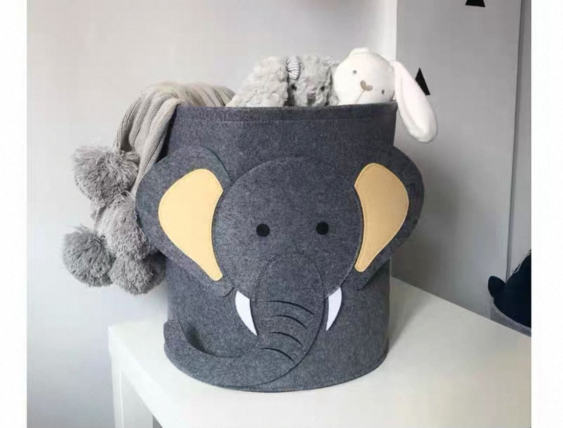 Animal-Themed Felt Storage Basket
