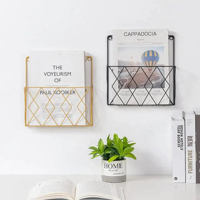 Magazines And Books Organizer - Black Metal