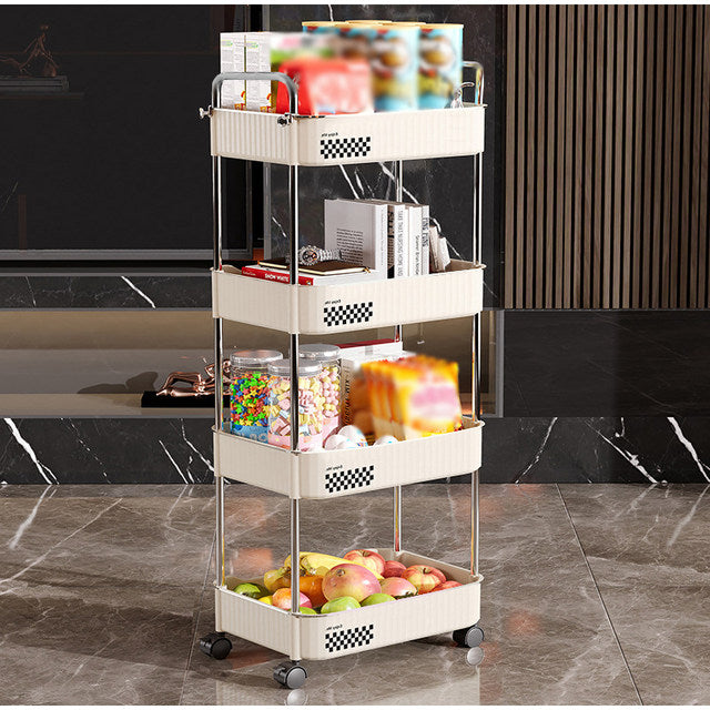 4-Layer Storage Rack Trolley