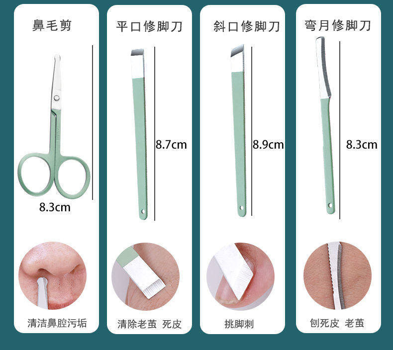 16pcs set Nail Cutter Set Stainless Steel Nail Clippers Set