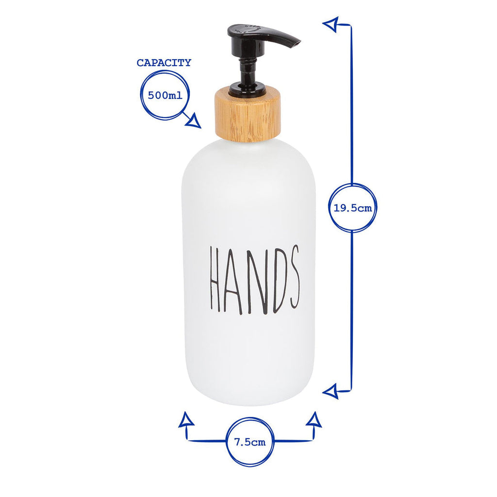 Premium: Luxe Glass Soap Dispenser Set with Bamboo Pumps & Organizing Tray (Set of 2)