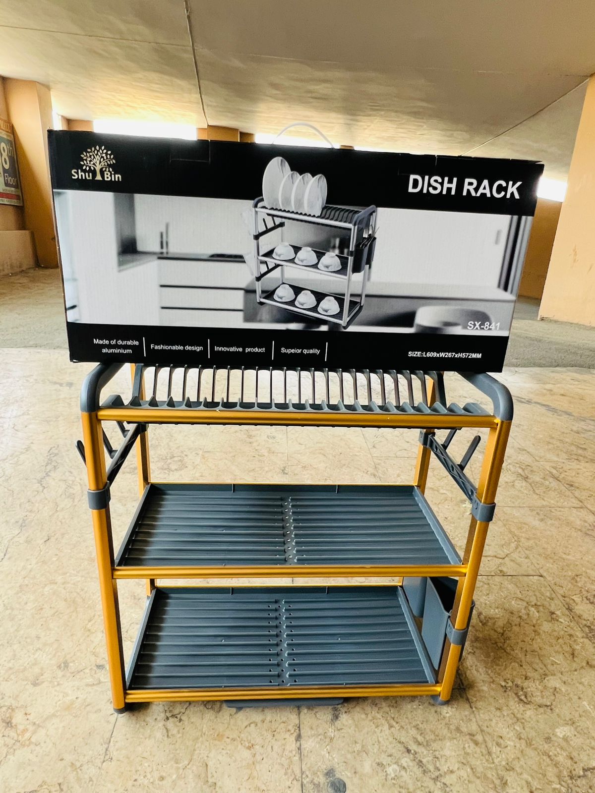 Aluminum 3-Layer Dish Drying Rack