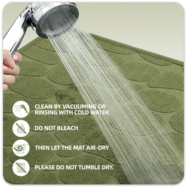 Pebble Stone Embossed Water Absorbent Anti-Slip Door Mat