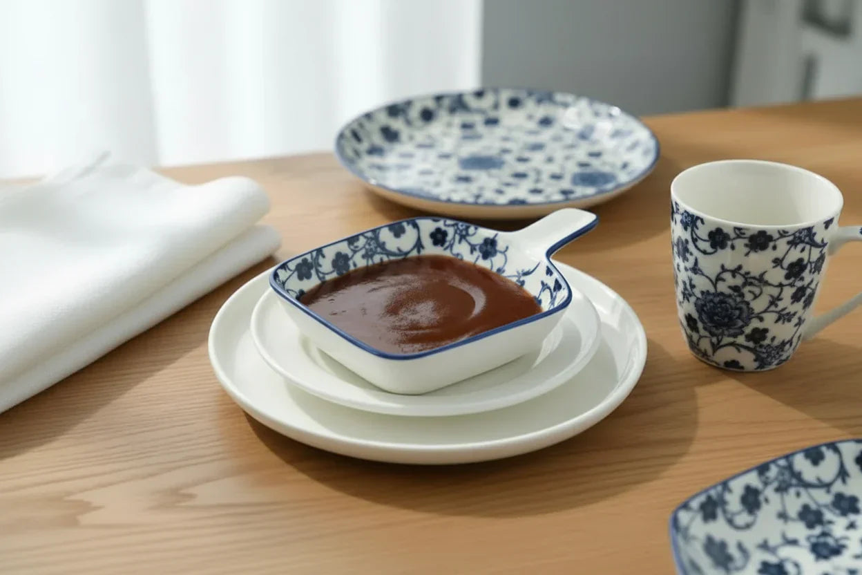 Danny Home Floral Design Ceramic Sauce Dish – 4.75 Inch