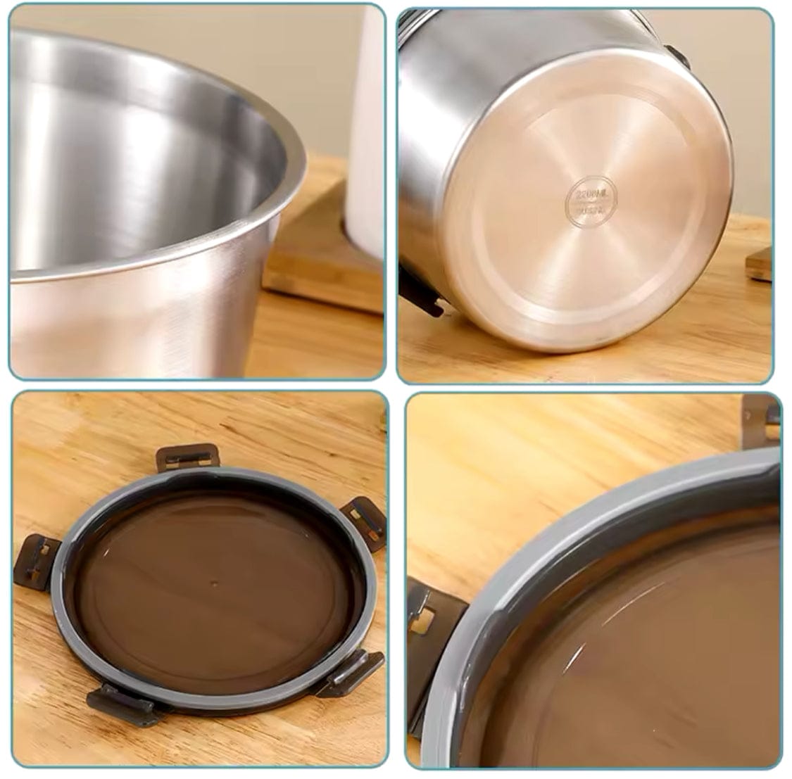 4-Piece Premium Stainless Steel Food Storage Set