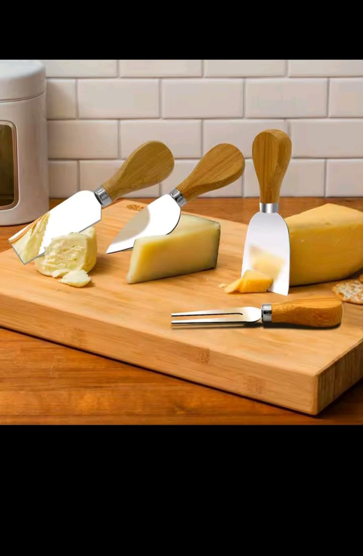 Bamboo Butter & Cheese Board Set with Glass Dome