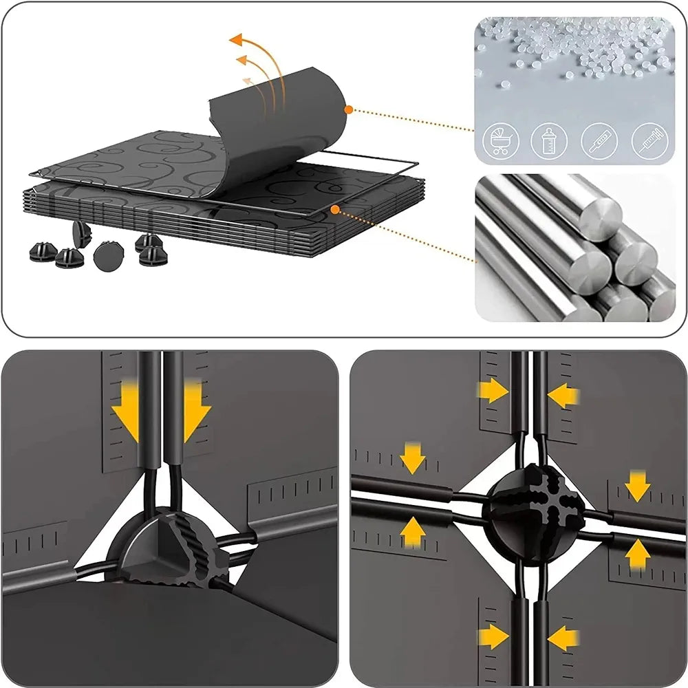 5-Tier Plastic Wardrobe Storage Organizer
