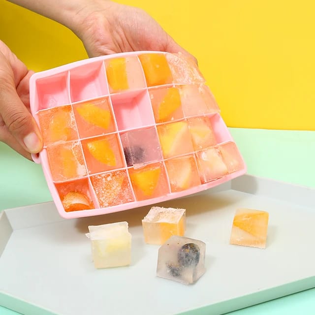 15-Grid Ice Cube Tray with Lid
