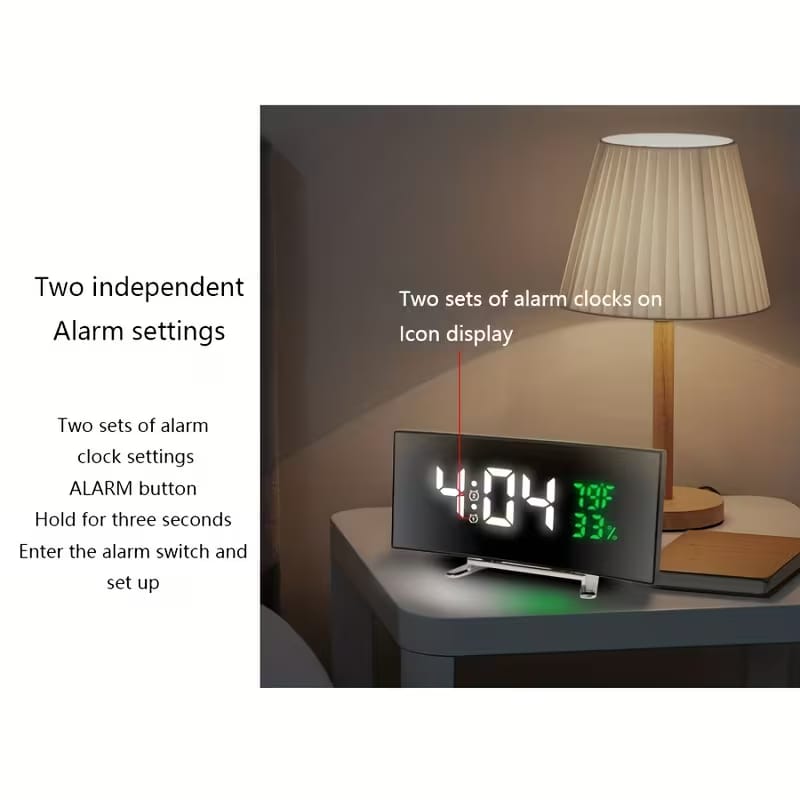 6.6-Inch Multifunctional LED Alarm Clock