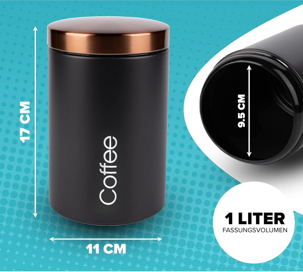 3pcs Canister Set Tea Coffee Sugar Storage  Kitchen Food Canister Jar