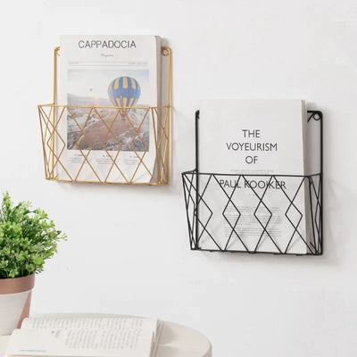 Magazines And Books Organizer - Black Metal