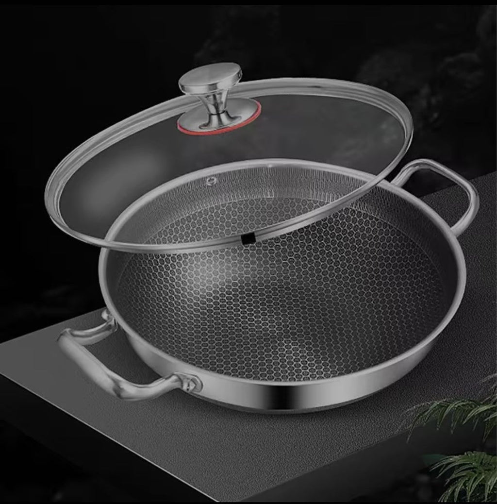 304 Stainless Steel Non-Stick Frying Pan / Soup Pot (24cm / 28cm)
