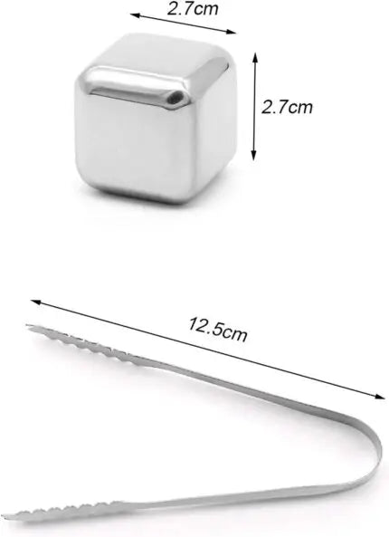 Reusable Stainless Steel Ice Cubes (Set of 8)