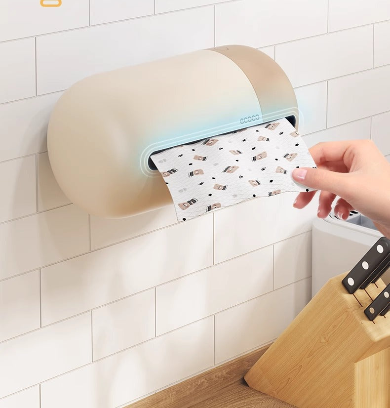 ECOCO Multi-Functional Wall-Mounted Tissue Box with Tissue inside