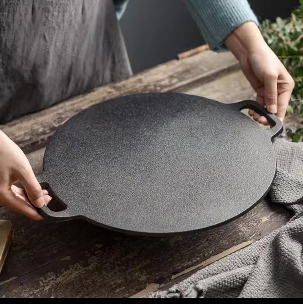 Multi-Griddle Tawa Iron Plate – Korean-Style Barbecue Grill (30cm)