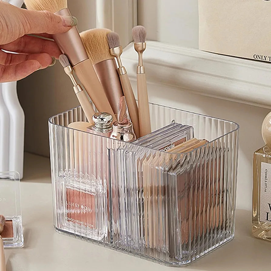 Acrylic Cotton Pad & Bud Organizer Box with Lid