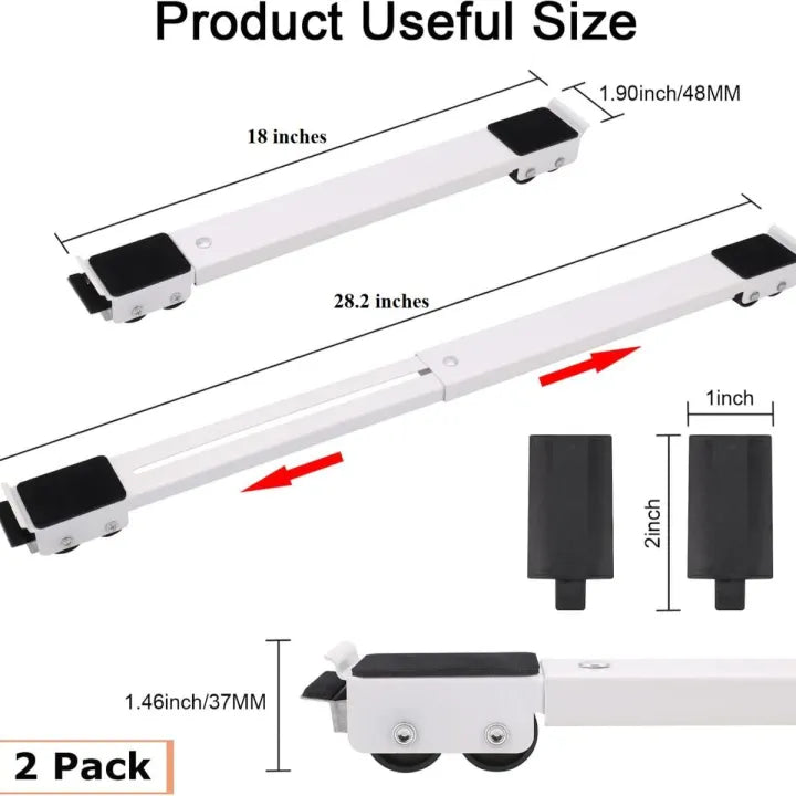 Heavy Duty Adjustable Appliance Rollers (Set of 2)